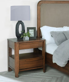 Maderia 2-drawer Nightstand Bedside Table Walnut - What&