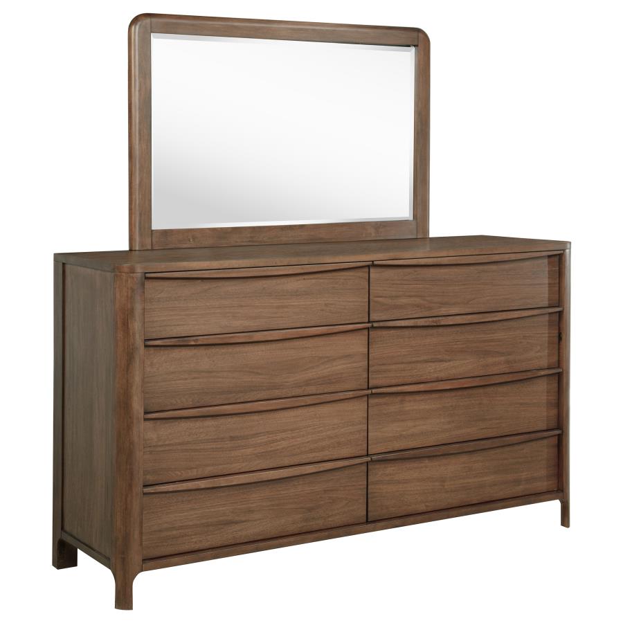 Maderia 8-drawer Dresser and Mirror Walnut - What&