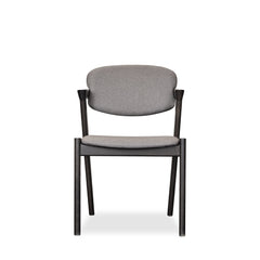 Malone Dining Chairs in Black, front view - Whats New Furniture