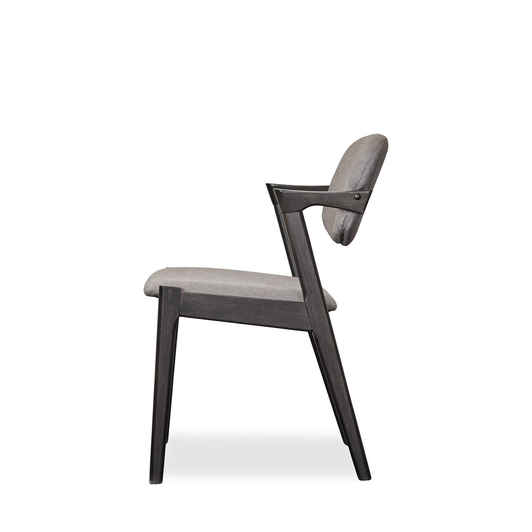 Malone Dining Chairs in Black, side view - Whats New Furniture