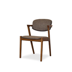 Malone Dining Chairs in Brown, three-quarter angle - Whats New Furniture