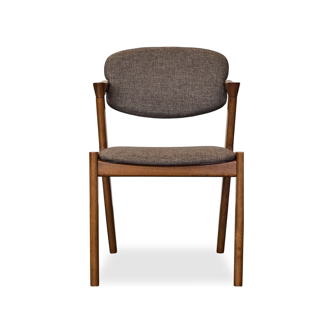 Malone Dining Chairs in Brown, front view - Whats New Furniture