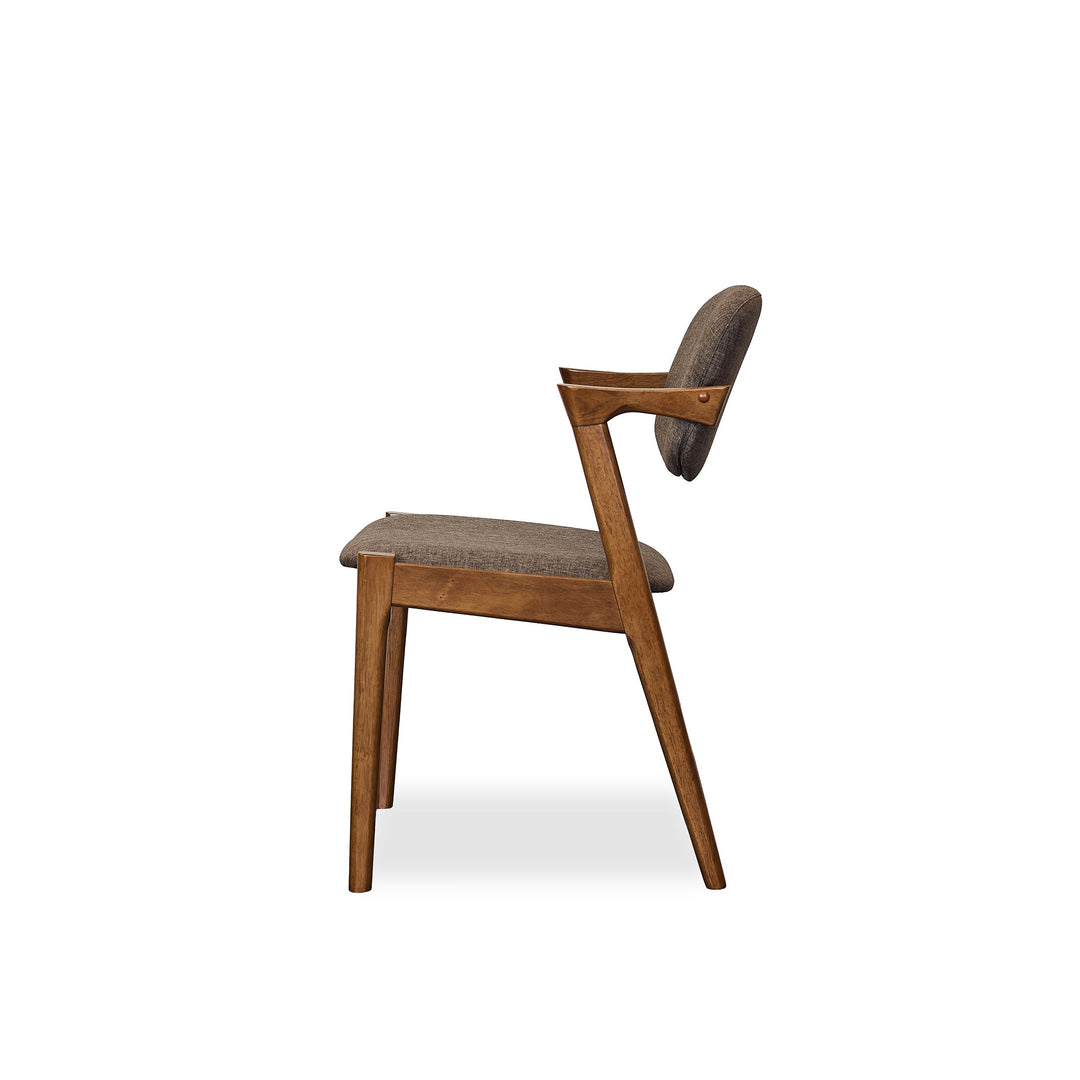 Malone Dining Chairs in Brown, side view - Whats New Furniture