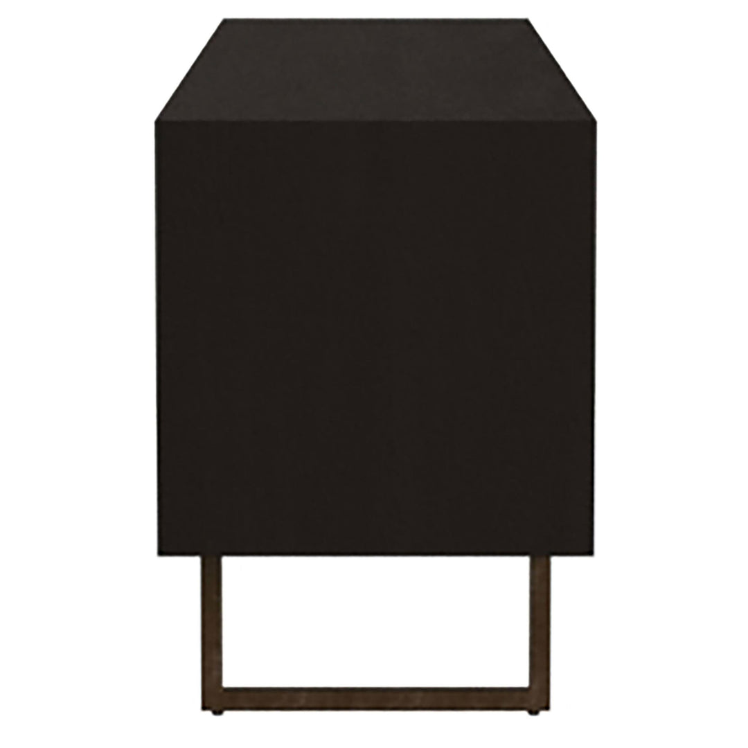 Marsden 2-door Mango Wood 70-inch TV Stand Charcoal Black - What&