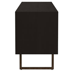 Marsden 2-door Mango Wood 70-inch TV Stand Charcoal Black - What&