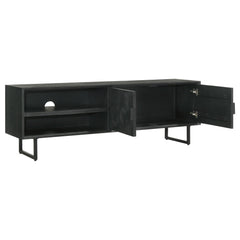 Marsden 2-door Mango Wood 70-inch TV Stand Charcoal Black - What&