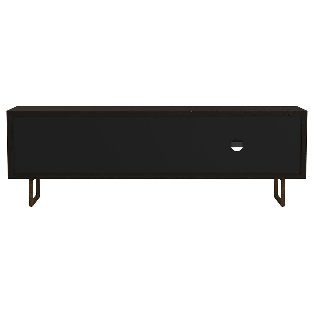 Marsden 2-door Mango Wood 70-inch TV Stand Charcoal Black - What&