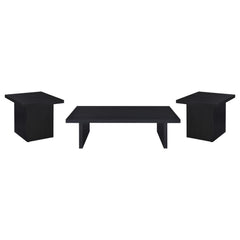 Max 3-piece Rectangular Coffee and End Table Set Black - What&