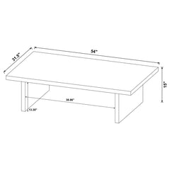 Max Rectangular Engineered Laminate Coffee Table Black - What&