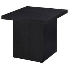 Max Square Engineered Laminate End Side Table Black - What&