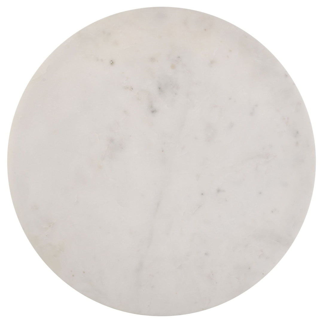 Miguel Round Marble Top Coffee Table White and Black - What&