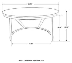 Miguel Round Marble Top Coffee Table White and Black - What&