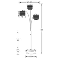 Miriam Hanging Crystal Arc Floor Lamp - What&