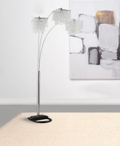 Miriam Hanging Crystal Arc Floor Lamp - What&