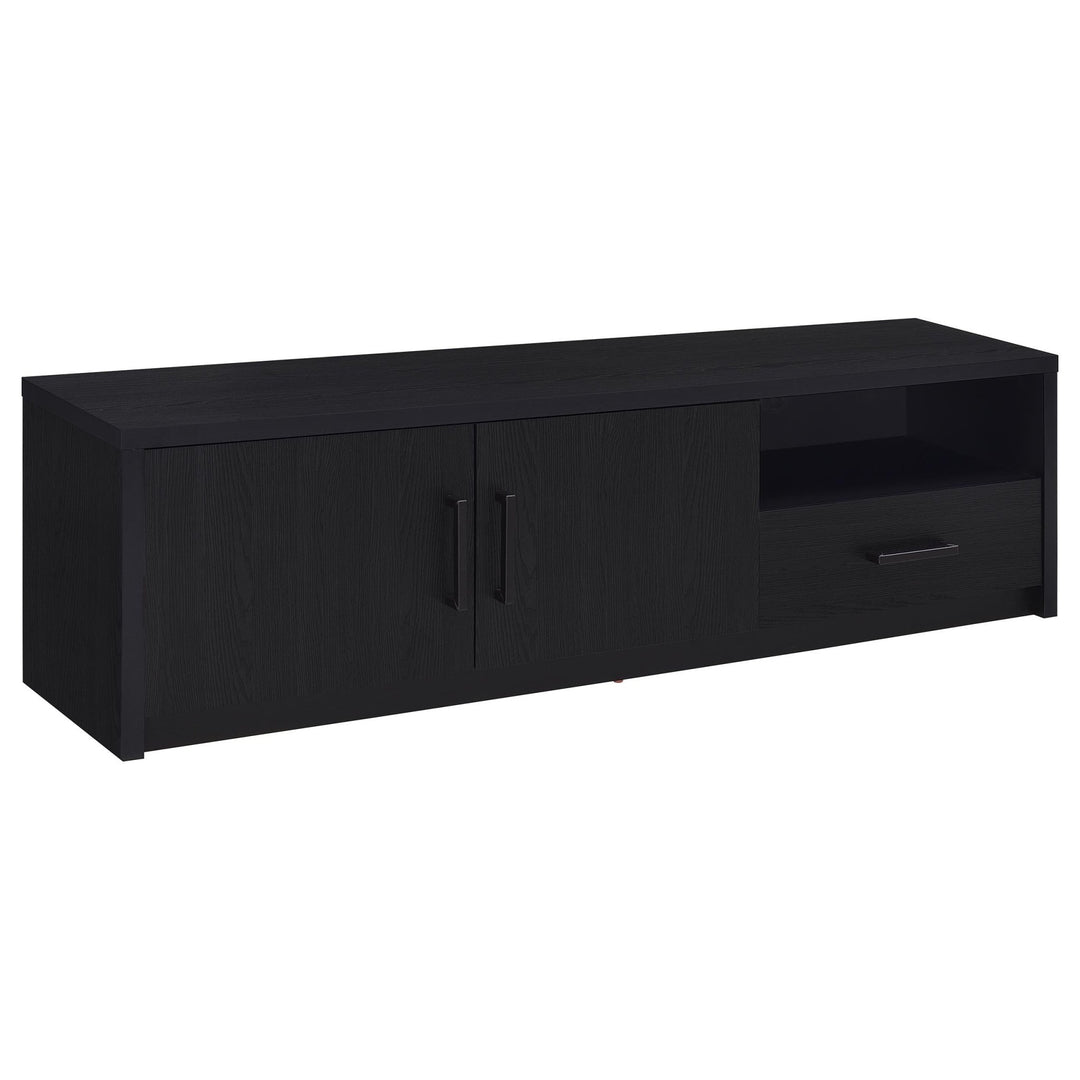 Murray 70-inch 2-door TV Stand Media Console Black - What's New Furniture Portland