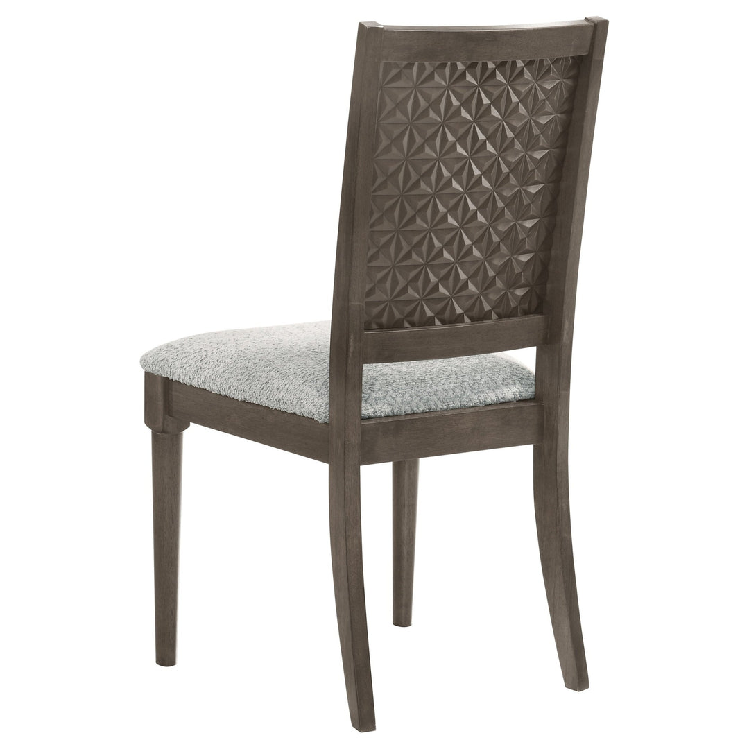 Onslow Upholstered Dining Side Chair Dark Brown - What&