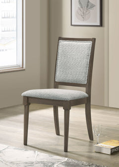 Onslow Upholstered Dining Side Chair Dark Brown - What&