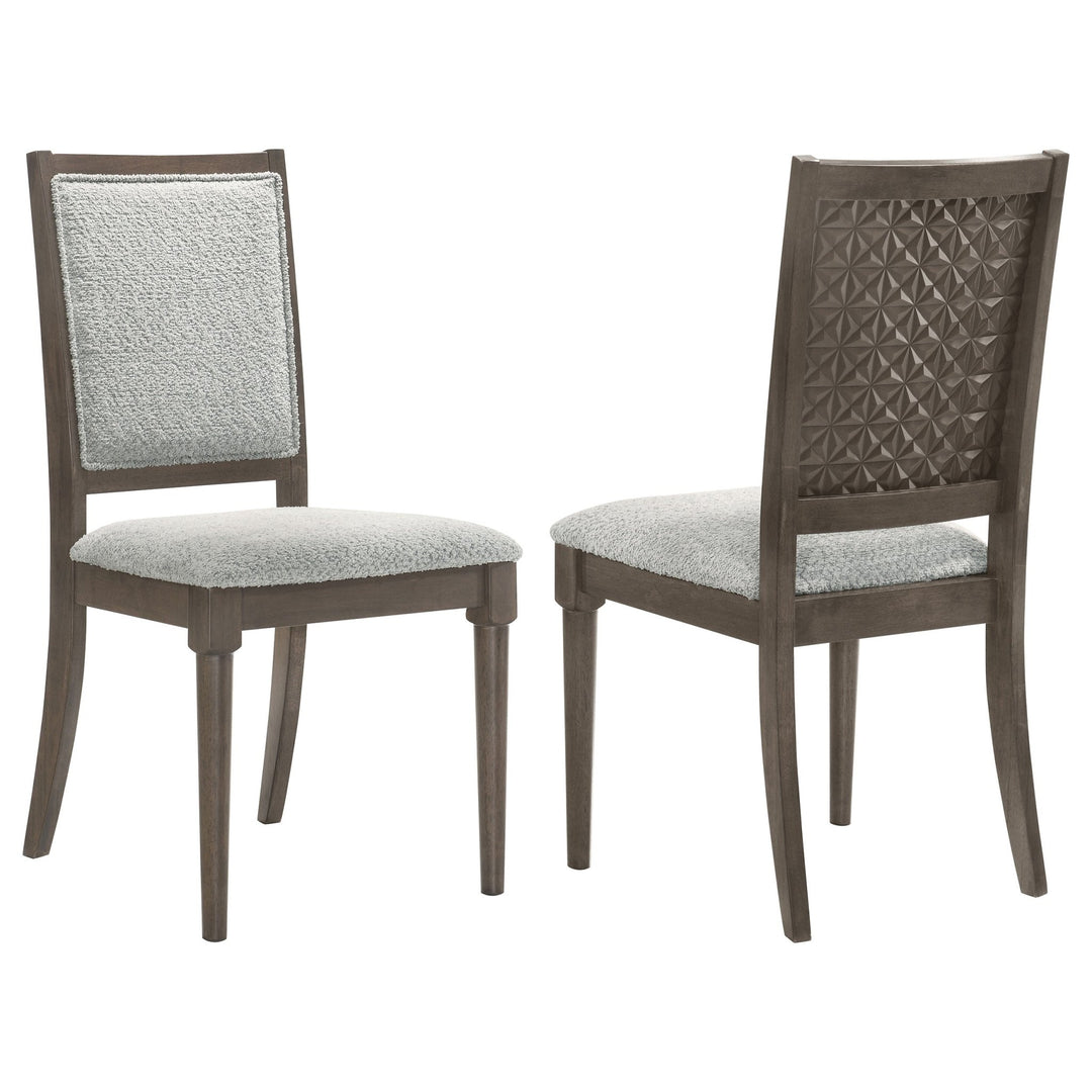 Onslow Upholstered Dining Side Chair Dark Brown - What&