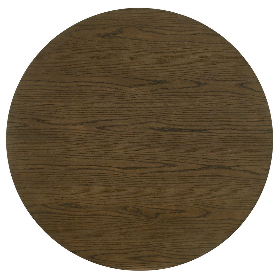 Ottowa 47-inch Round Wood Dining Table with Shelf Brown - What&