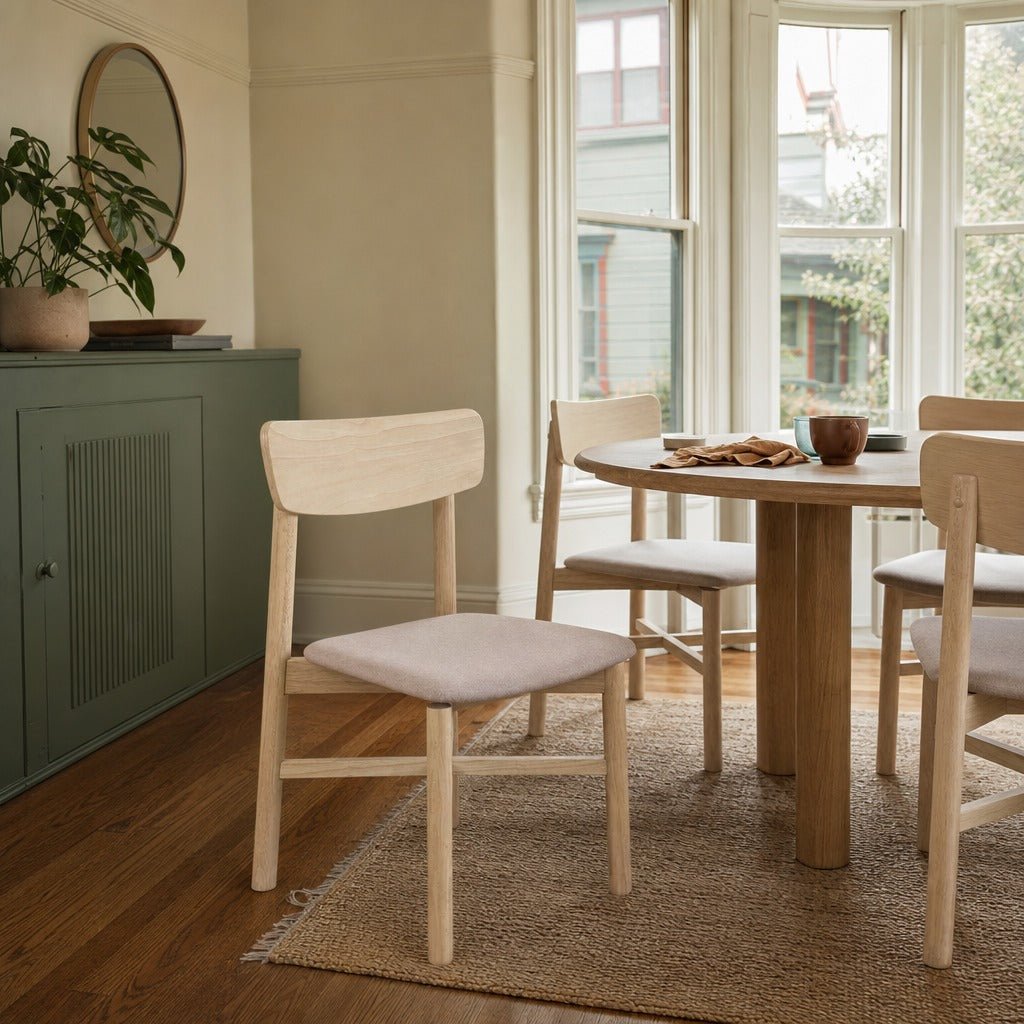 Parkridge Dining Side Chair White Washed styled in Portland NW 23rd Victoriwith a bay window living room - What&