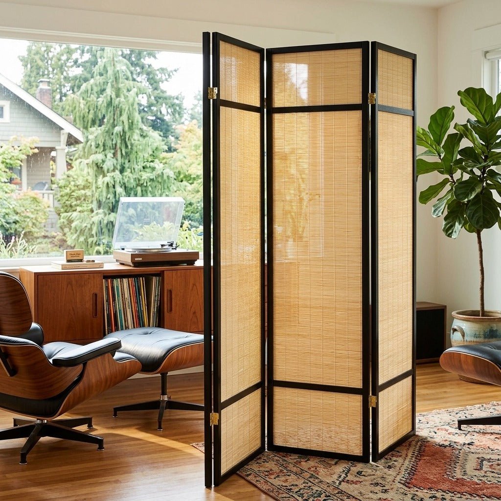 Pearce 4-Panel Room Divider - Lifestyle - What&