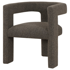 Petra Boucle Upholstered Accent Side Chair Chocolate Brown - What&