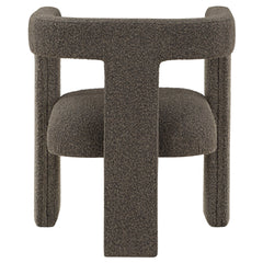Petra Boucle Upholstered Accent Side Chair Chocolate Brown - What&