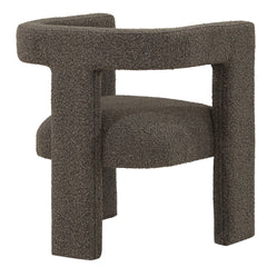 Petra Boucle Upholstered Accent Side Chair Chocolate Brown - What&