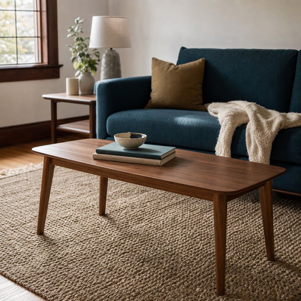 Radley 3 Piece Rectangular Coffee Table Set Natural Walnut styled in Portland Ladd&