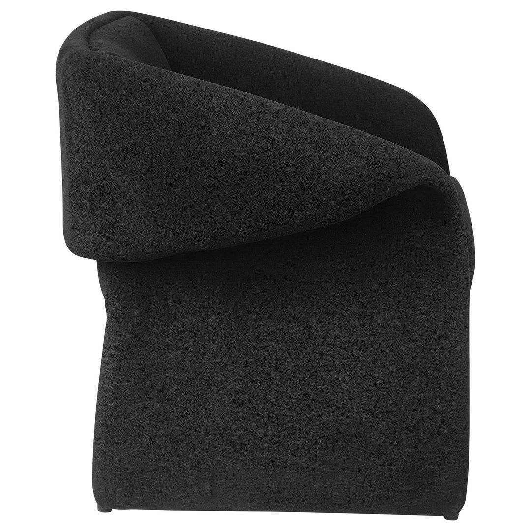 Ramsey Upholstered Sloped Arm Accent Chair Black - What&