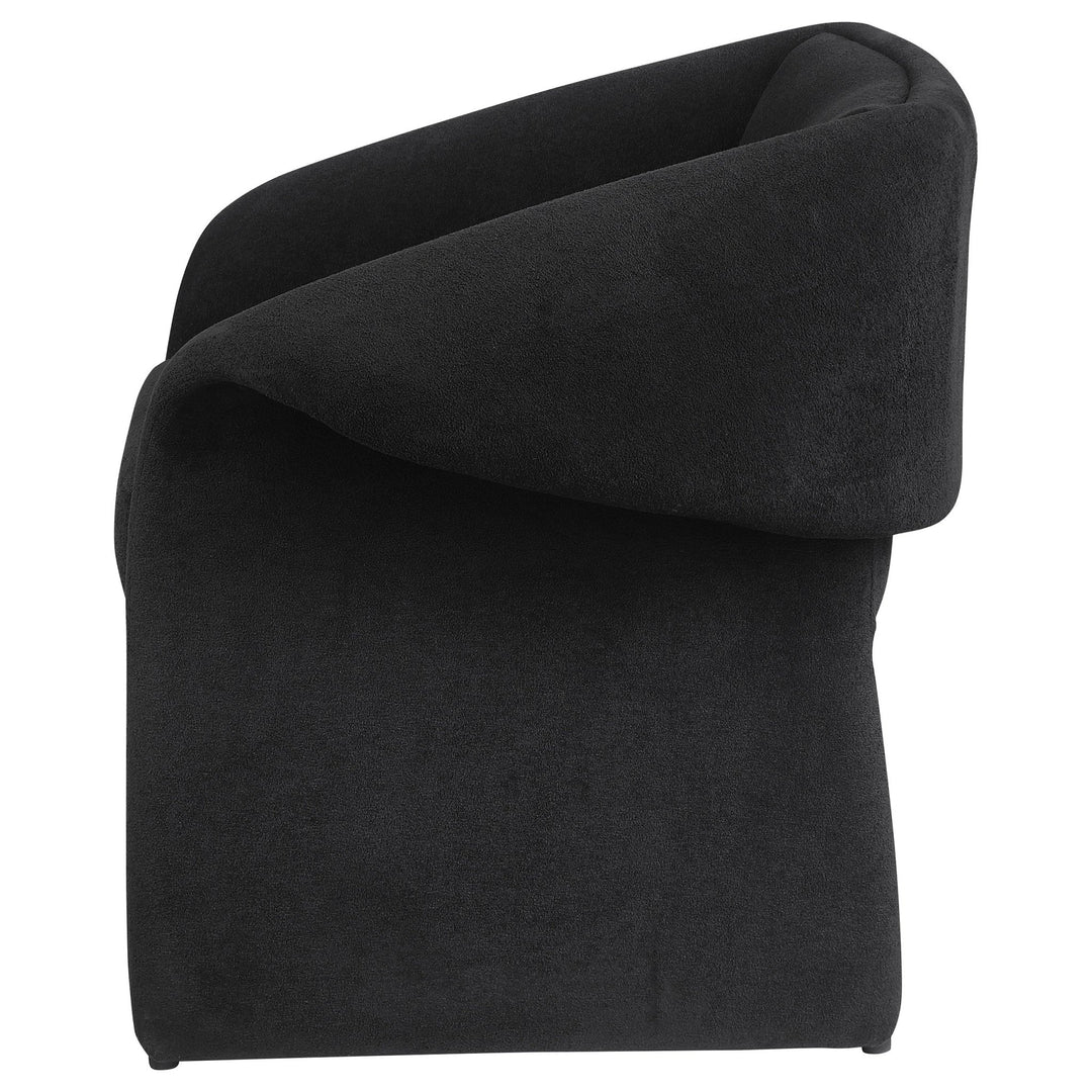 Ramsey Upholstered Sloped Arm Accent Chair Black - What&