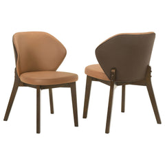 Randolph Dining Side Chair Butterscotch and Brown - What&