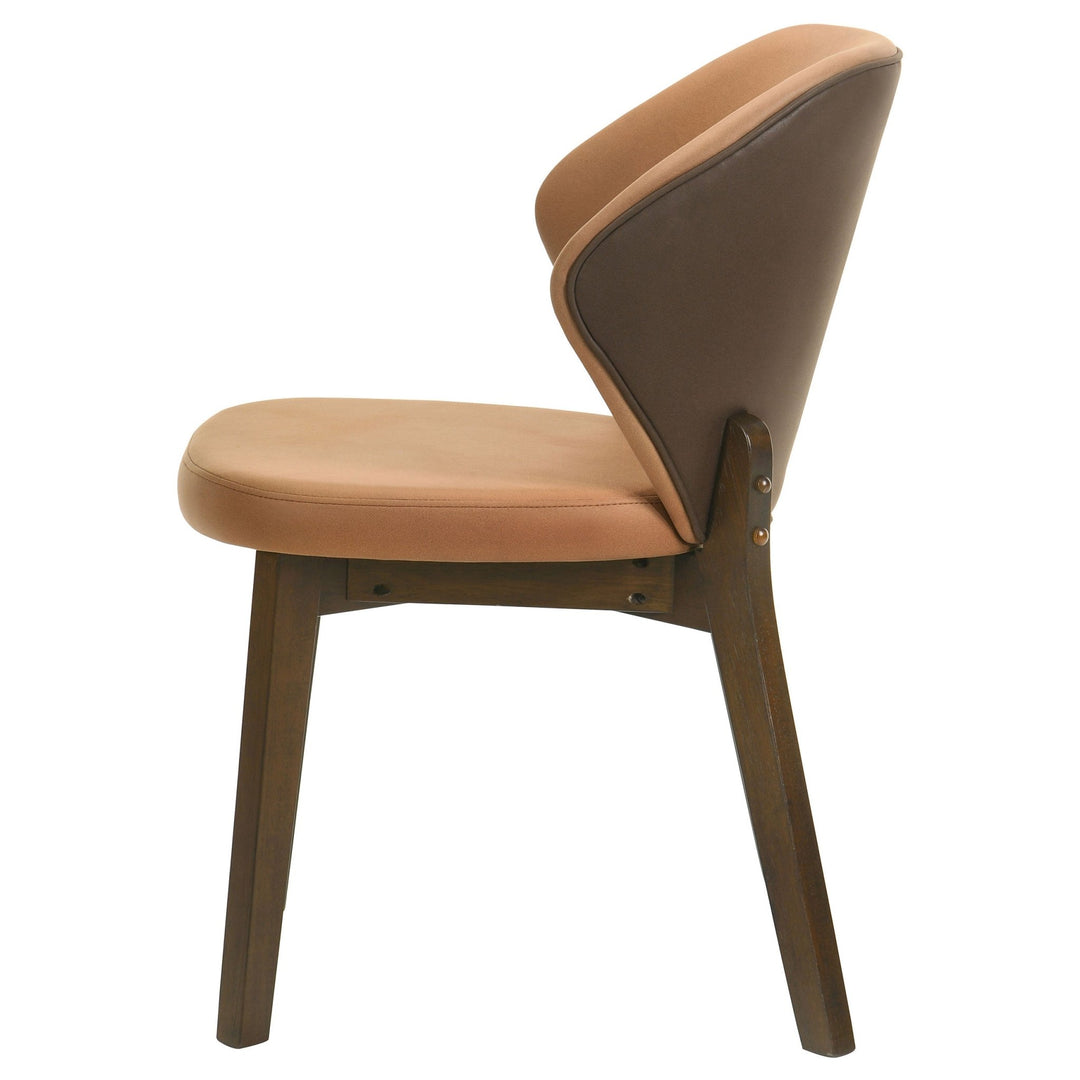 Randolph Dining Side Chair Butterscotch and Brown - What&