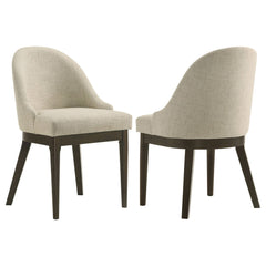 Reseda Upholstered Dining Side Chair Beige (Set of 2) - What&