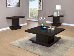 Reston 3-piece Square Coffee and End Table Set Cappuccino - What&