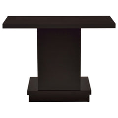 Reston Engineered Wood Pedestal Console Table Cappuccino - What&