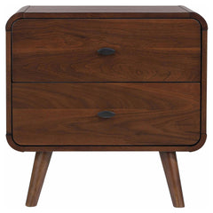 Robyn 2-drawer Nightstand in Walnut - studio - Coaster - Whats New Furniture Portland OR