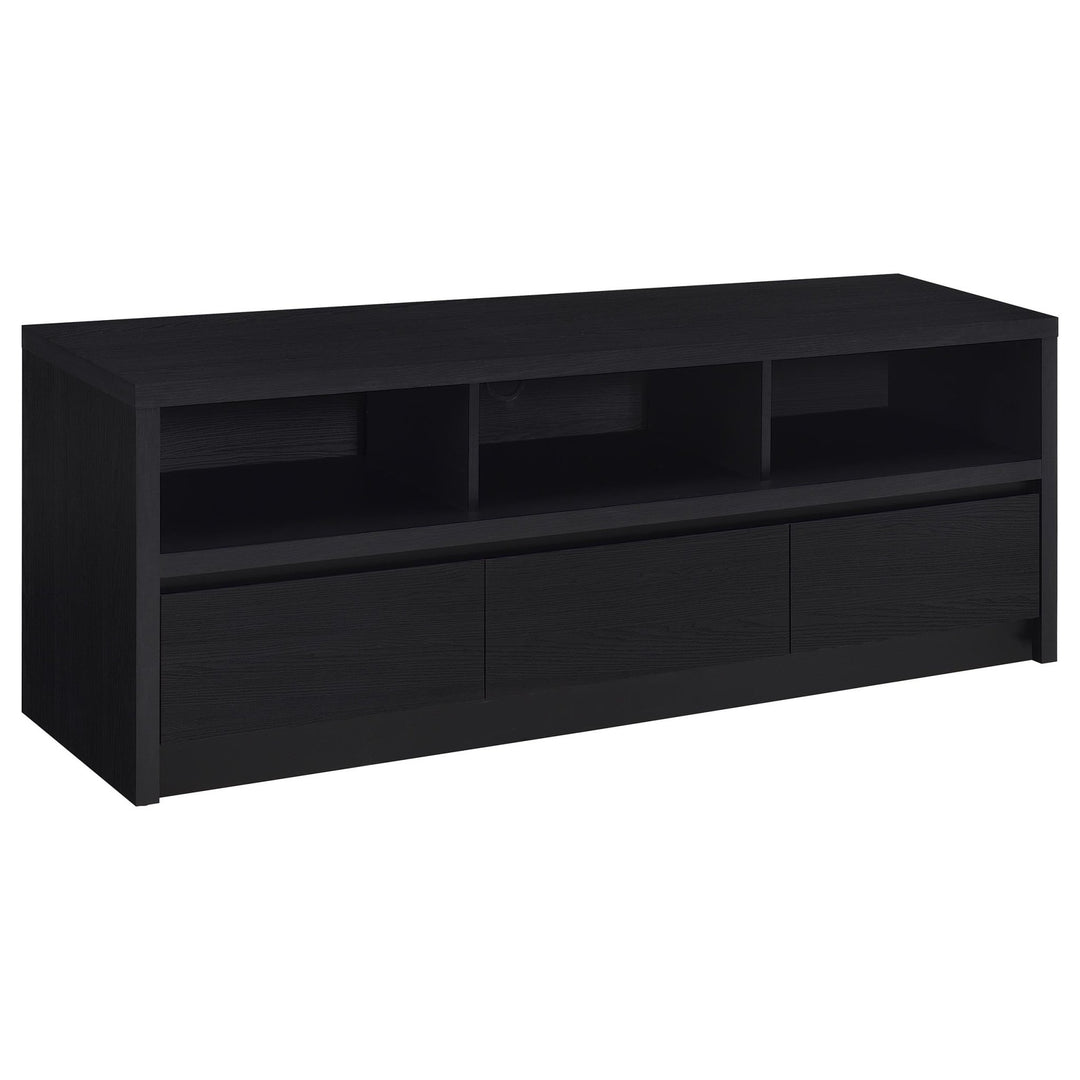 Rutland 59-inch 3-drawer TV Stand Media Console Black - What's New Furniture Portland