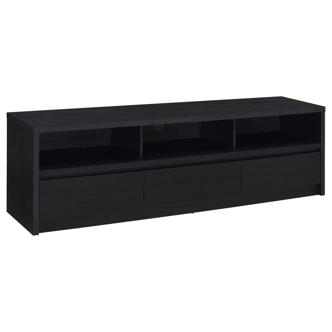 Rutland 78-inch 3-drawer TV Stand Media Console Black - What's New Furniture Portland