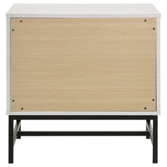 Sonora 2-drawer Nightstand Bedside Table White - What&