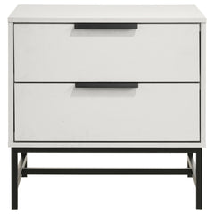 Sonora 2-drawer Nightstand Bedside Table White - What&