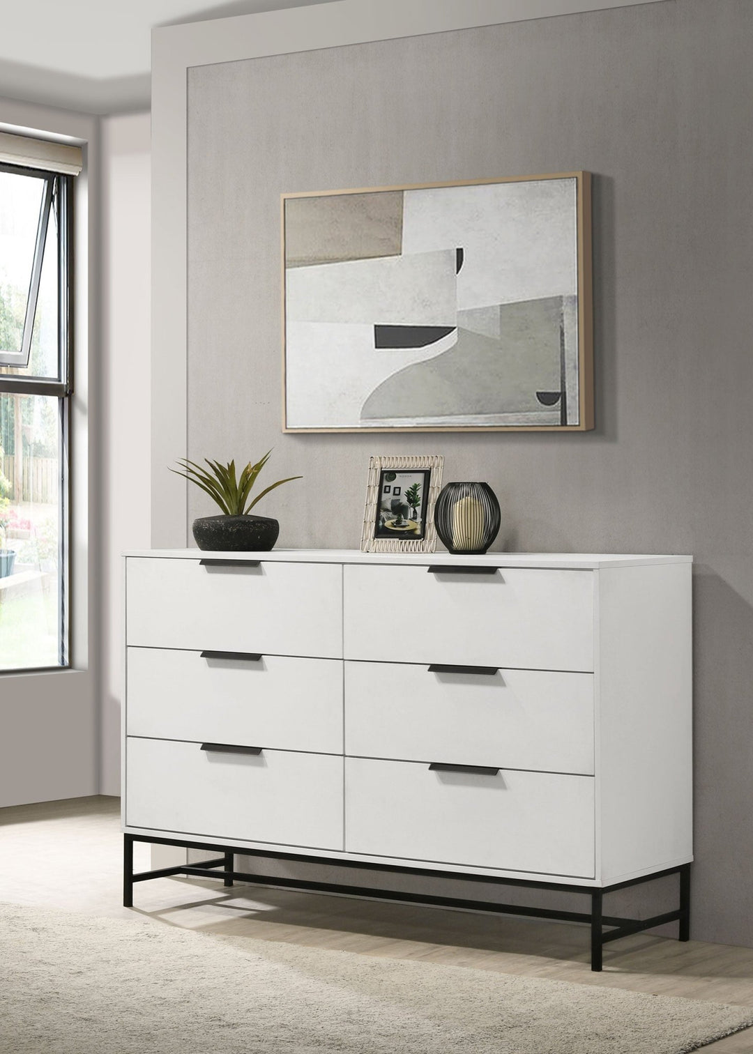 Sonora 6-drawer Bedroom Dresser White - What&