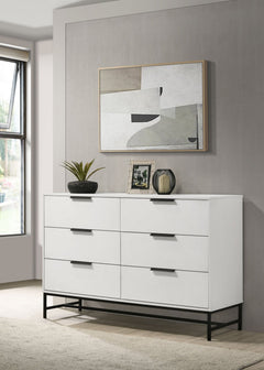 Sonora 6-drawer Bedroom Dresser White - What&