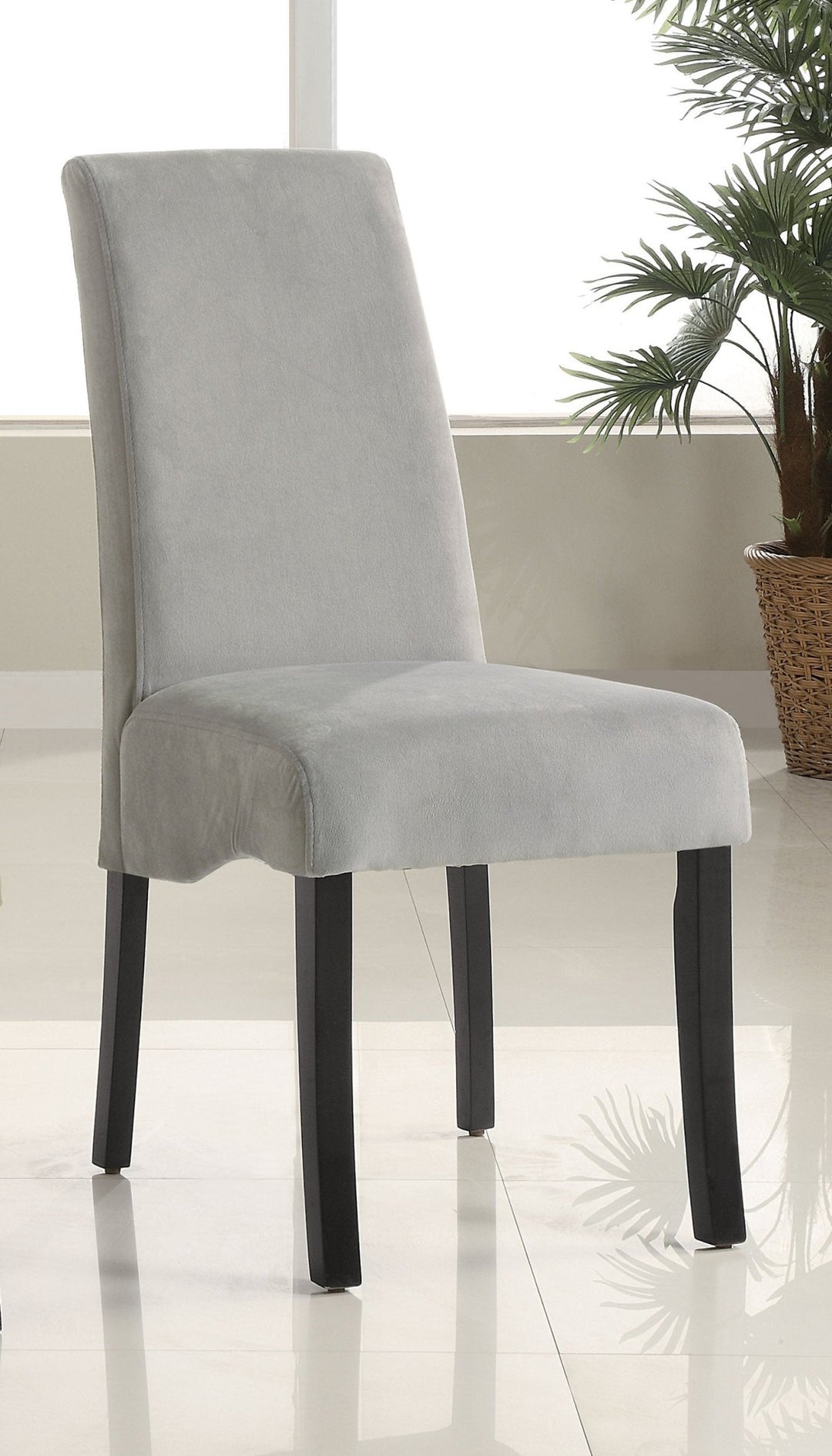 Stanton Velvet Upholstered Dining Side Chair Grey (Set of 2) - What&