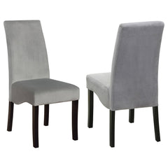 Stanton Velvet Upholstered Dining Side Chair Grey (Set of 2) - What&