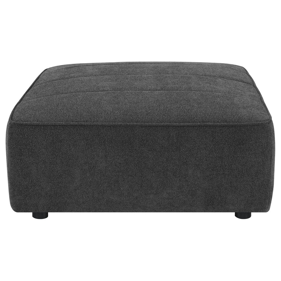 Sunny Square Upholstered Ottoman Dark Charcoal - What&