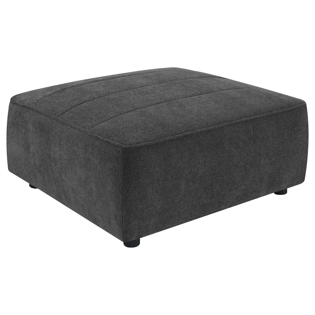 Sunny Square Upholstered Ottoman Dark Charcoal - What's New Furniture Portland