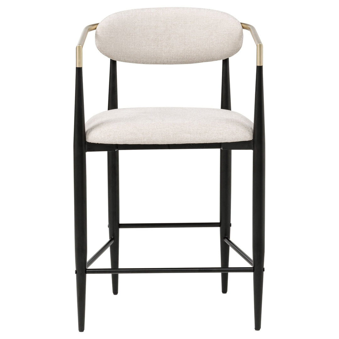 Tina Fabric Upholstered Counter Chair Beige (Set of 2) - What&