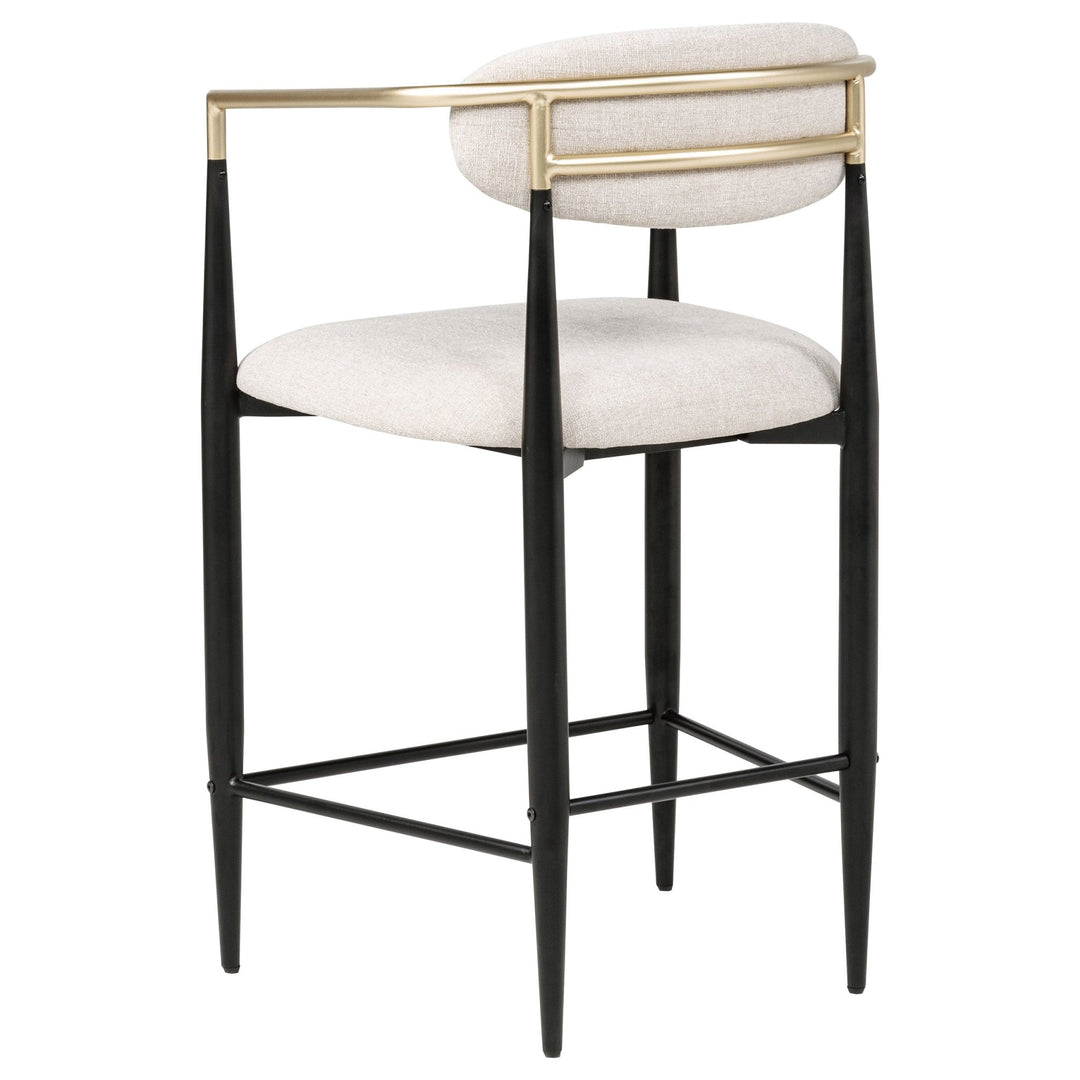 Tina Fabric Upholstered Counter Chair Beige (Set of 2) - What&