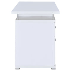 Tracy 55-inch 2-drawer Office Computer Desk White - What&